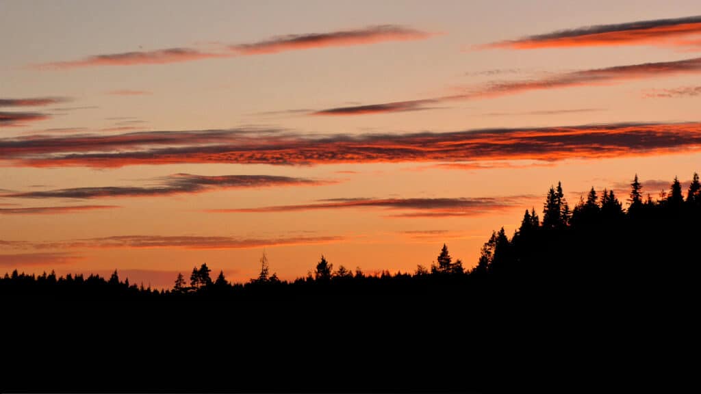 Nach Sonnenuntergang am 09.07.21 in Finnland