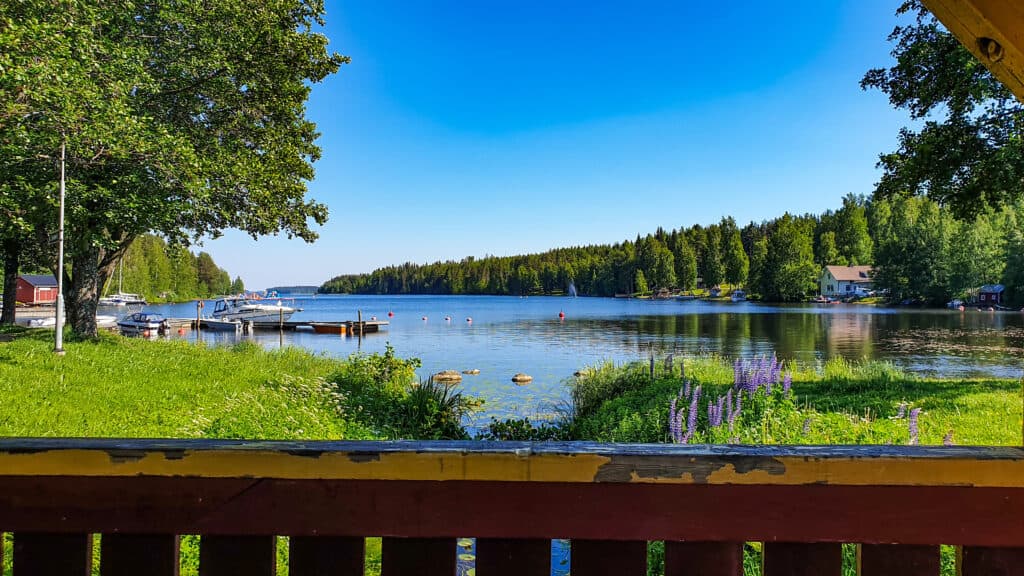 Blick auf den Hafen von Leppävirta